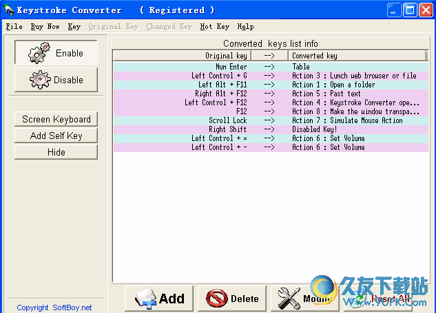 Keystroke Converter[键盘按键更换软件] 8.1622 官方安装版截图（1）