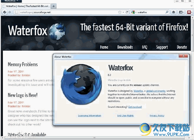 Waterfox水狐浏览器[纯64位版火狐浏览器] 47.0 汉化优化版截图（1）