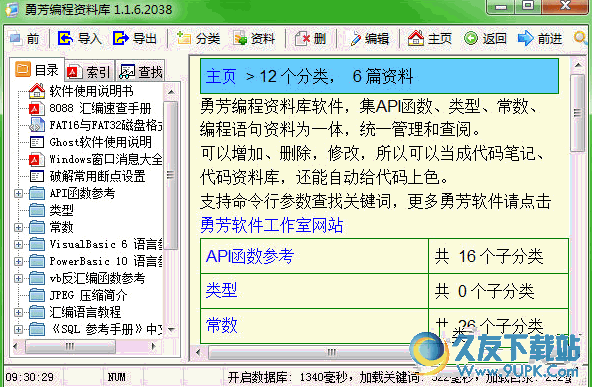 勇芳编程资料库 V1.1.6.2038 免安装版截图（1）