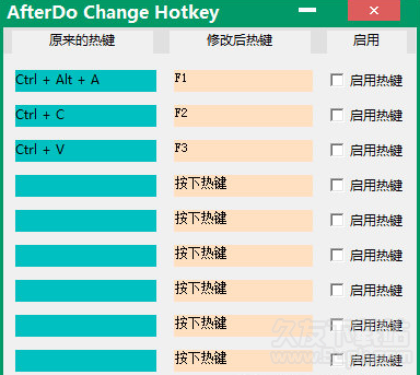 AfterDo Change Hotkey 1.1最新免安装版截图（1）