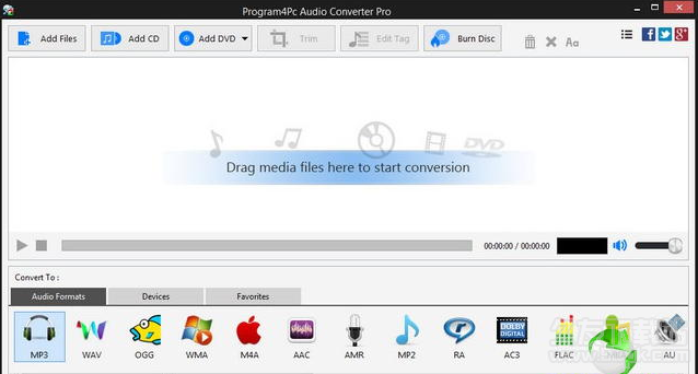 Program4Pc Audio Converter 4.3最新版截图（1）