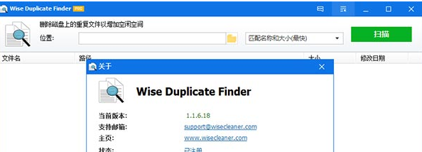 Wise Duplicate Finder Pro 1.1.6.19汉化绿色版截图（1）
