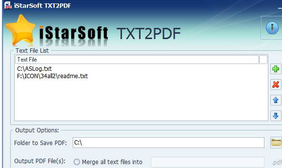 iStarSoft TXT2PDF 10.3正式版截图（1）