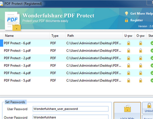 Wonderfulshare PDF Protect 3.1.2官方版截图（1）