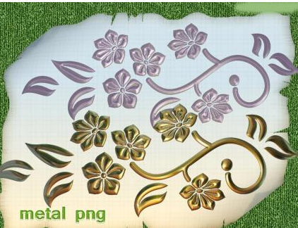 金色花枝和花朵装饰PS笔刷 1.0绿色版截图（1）