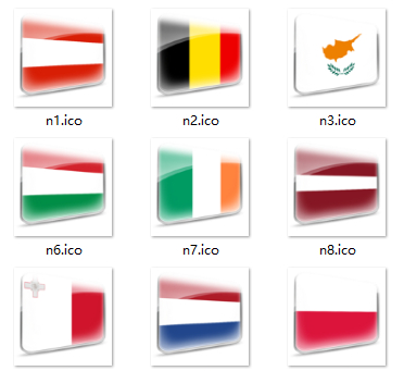 欧洲国家国旗系统图标 1.0绿色版截图（1）