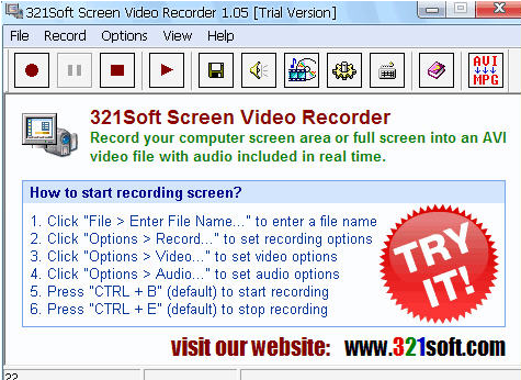321Soft Screen Video Recorder 1.06正式版截图（1）