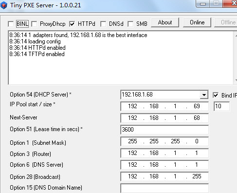 Tiny PXE Server 1.0.0.22免费版截图（1）