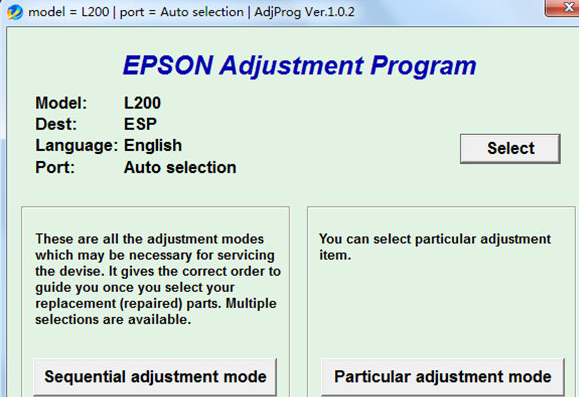 EPSON Adjustment Progrom 1.0.3绿色版截图（1）