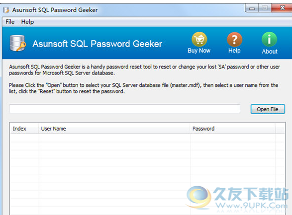 Asunsoft SQL Password Geeker 5.1绿色版截图（1）