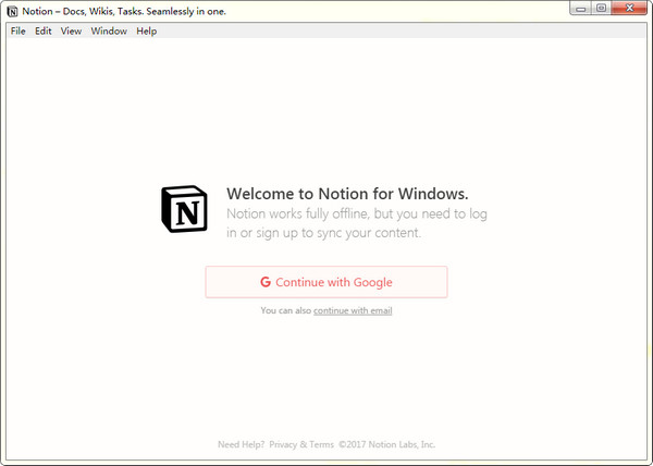 Notion 0.1.9官方版截图（1）
