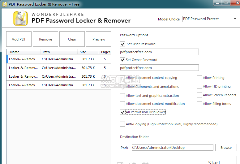 PDF Password Locker & Remover 3.1.1免费版截图（1）