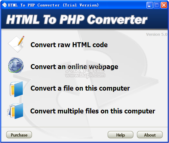 HTML To PHP Converter 5.0英文安装版截图（1）