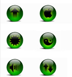 绿色圆球图标