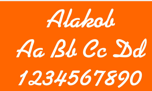 alako blod字体